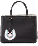 Fendi | Fendi 2Jours Petit Monster-Charm Shopping Tote Bag, Black(手提包)