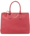 Prada | Prada Saffiano Executive Tote Bag, Pink (Peonia)(手提包)