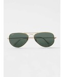 Ray-Ban | Ray-Ban Gold Aviator Sunglasses(Sunglasses)