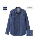 GU | （GU）デニムウェスタンシャツ（長袖）(MEN ⁄ シャツ)