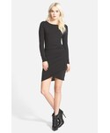 Leith | Leith Tildon Ruched Long Sleeve Dress (Nordstrom Online Exclusive)(One piece dress)