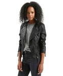 Topshop | Topshop 'Polly' Faux Leather Biker Jacket(Riders jacket)