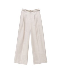 customellow | [gentee] belted cotton wide pants(その他パンツ)