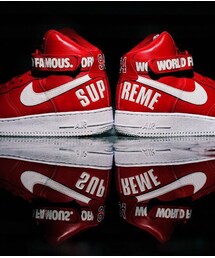 NIKE | Supreme x Nike Air Force 1 High Red (スニーカー)