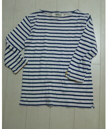 SIMPLICITE　PLUS | 七分袖 ボーダー Tシャツ(Tシャツ/カットソー)