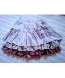 古着→アースカラーのティアードスカート(スカート)