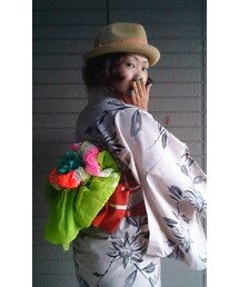 (古着)レトロ向日葵柄の浴衣 | 浴衣