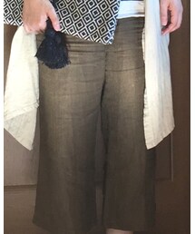 Sarah | リネンワイドパンツ (その他パンツ)