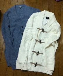 UNIQLO | アイスブルーニットカーデ (メンズM)(カーディガン/ボレロ)