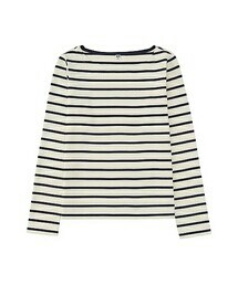 UNIQLO | WOMEN ボーダーボートネックT（長袖）A(Tシャツ/カットソー)
