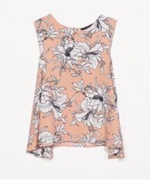 ZARA | アシンメトリックプリントトップス(シャツ/ブラウス)