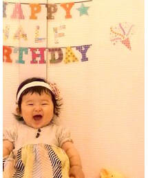 Handmade | ママの手作り♡オーガニックコットン♡花モチーフ(ヘアバンド)