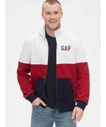GAP | Gapロゴ カラーブロックファスナー付きスウェットシャツ(ジャージ)
