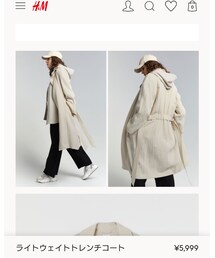 H&M | ライトウェイトトレンチコート(ジャケット/アウター)