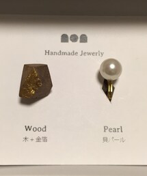 non | wood , pearl(イヤリング)