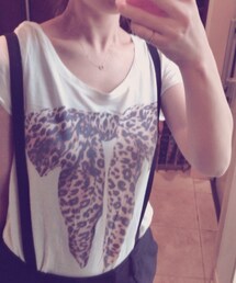 Jewel Changes | レオパードリボンイラストTシャツ(Tシャツ/カットソー)