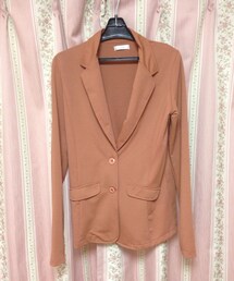 salus | サーモンピンクのテーラードジャケット；salus
(テーラードジャケット)