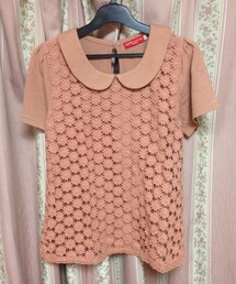 earth music&ecology | 花柄ピンクトップス(Tシャツ/カットソー)