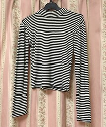 GRL | ハイネックボーダーカットソー(Tシャツ/カットソー)