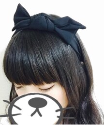 どこかのアクセ屋 | 黒リボンカチューシャ♡(カチューシャ)