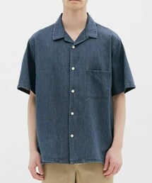 GU | ライトデニムオープンカラビッグーシャツ(シャツ/ブラウス)