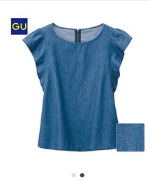 GU | フリルスリーブブラウス(シャツ/ブラウス)