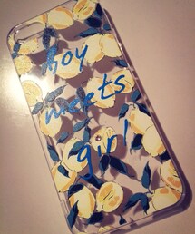 レモン柄iPhoneケース(スマホケース/カバー)