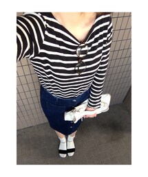 UNIQLO | ボーダーロンＴ(Tシャツ/カットソー)