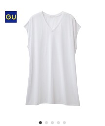 GU | Ｖネックチュニック(Tシャツ/カットソー)