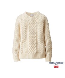 UNIQLO | ローゲージケーブルクルーネックセーター(ニット/セーター)