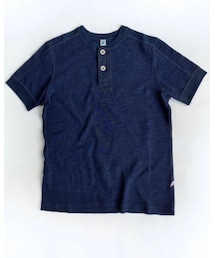 pure blue japan | Slub Jersey Short Sleeve Henley T-shirt (SIZE: 1)(Tシャツ/カットソー)