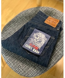 鬼デニム | ONI-632 鬼KASE 16OZ 天然藍歌舞伎耳 リラックステーパード W28(デニムパンツ)