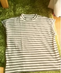 ハイネックT(ボーダー)(Tシャツ/カットソー)