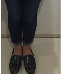 ZARA | スタッズ付ローファー(その他シューズ)