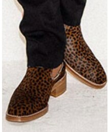 resound clothing | レオパードイタリアハラコ サイドゴアブーツ(ブーツ)