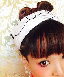 手ぬぐいターバンアレンジ(ヘアバンド)