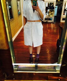 BERNSTOCK SPEIRS | Whiteワンピース×ベルト(ワンピース)