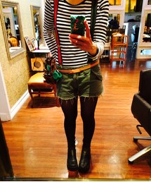 BEAMS BOY | ボーダー×サスペンダー(Tシャツ/カットソー)