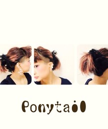 今日のアレンジ△(その他ヘアアクセサリー)