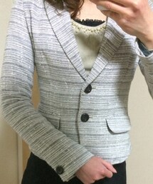 SPB | ツイードテーラードジャケット(グレー)(テーラードジャケット)