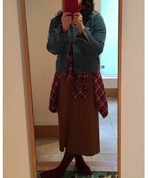 ジージャンonとシャツ腰巻 | デニムジャケット