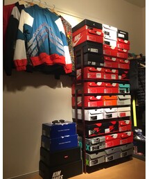 👟のタワーマンション | この前パパ上様に呆れられた寝室の一角(スニーカー)