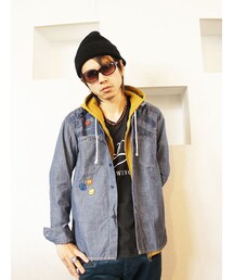 SMOKEY WOOD(スモーキーウッド) シャンブレワークーシャツ(シャツ/ブラウス)