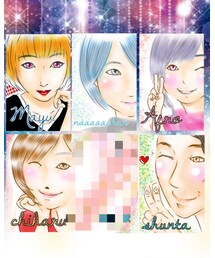 似てないかもw似顔絵♪ | スタイ/よだれかけ