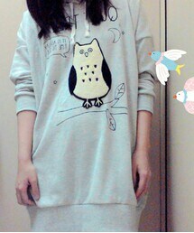 rivetandsurge | 貓頭鷹連帽T(ワンピース)