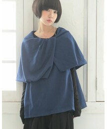 osharewalker | ZOZOUSED / ノースリーブブラウス,シャツ/ブラウス,FREE,ネイビー(Tシャツ/カットソー)