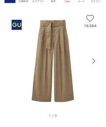 GU | チノウエストベルトワイドパンツ(パンツ)