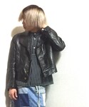VINTAGE(ヴィンテージ)の「ジャケット/アウター(ライダースジャケット)」