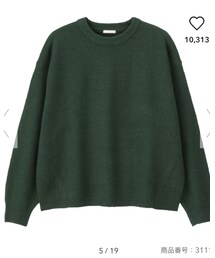 GU | オーバーサイズクルーネックセーター(長袖)SC (ニット/セーター)