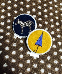 studio CLIP | シマウマと傘(ブローチ/コサージュ)